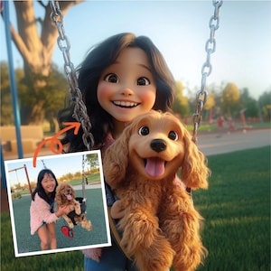 Custom Animated-Style Portrait, Turn Your Photo into a Movie-Like Character