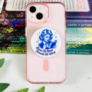 Middle Finger Ghost Grip,Fantasy Phone grip, Dragon Magsafe grip, Kindle Grips, Bookish Accessory, Spooky Ghost Kindle Grips, Halloween Gift 4- Born to read