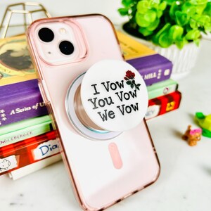 ACOTAR Phone grip, Magsafe grip, Kindle Grips, Kindle Accessory, Bookish Accessory, Phone grip, Book Lover Gift, Book Club Gift image 4
