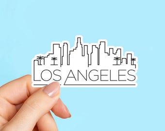 Los Angeles Skyline Sticker, California Sticker, City Stickers, LA stickers, MacBook sticker, Water bottle sticker, Laptop sticker