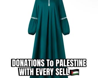 Abaya Women Islam Eid Ramadan Hijab, Palestine, Fashion long sleeved