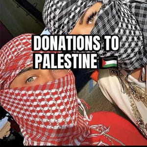 Handmade Palestinian Keffiyeh Scarf: Red & Black Shemagh