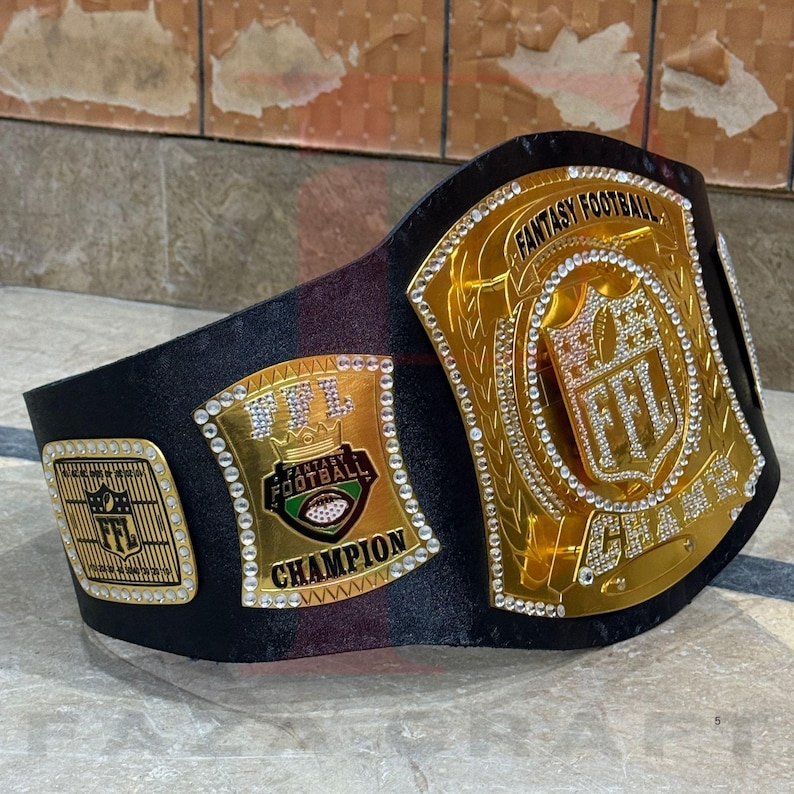Fantasy Football Spinner Championship Belt | Custom Winners Title Belt | Belts for League Champions image 2