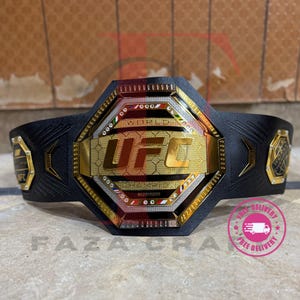 New UFC Legacy Championship Wrestling Belt, Ultimate Fighting Championship Belt, World Championship Belt, Brass, Leather Strap, Adult Size