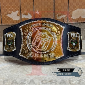 Fantasy Football Spinner Championship Belt – Custom Winners Title Belt with Name Plates | Fantasy Football Belts for League Champions