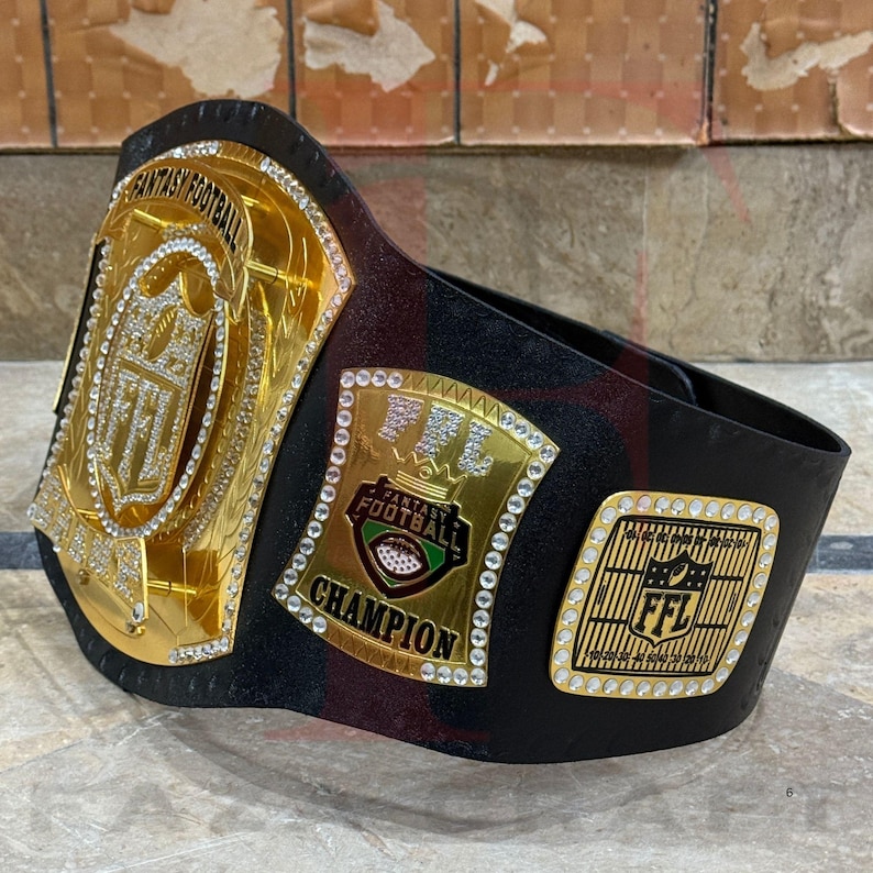 Fantasy Football Spinner Championship Belt | Custom Winners Title Belt | Belts for League Champions image 3