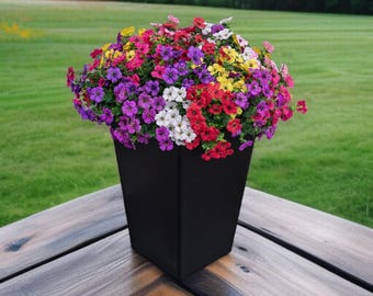 20 Bundles Outdoor Artificial Flowers UV Resistant | Flower Bushes for Garden and Porch | Realistic Weatherproof Fake Plants Decor(7 Colors)
