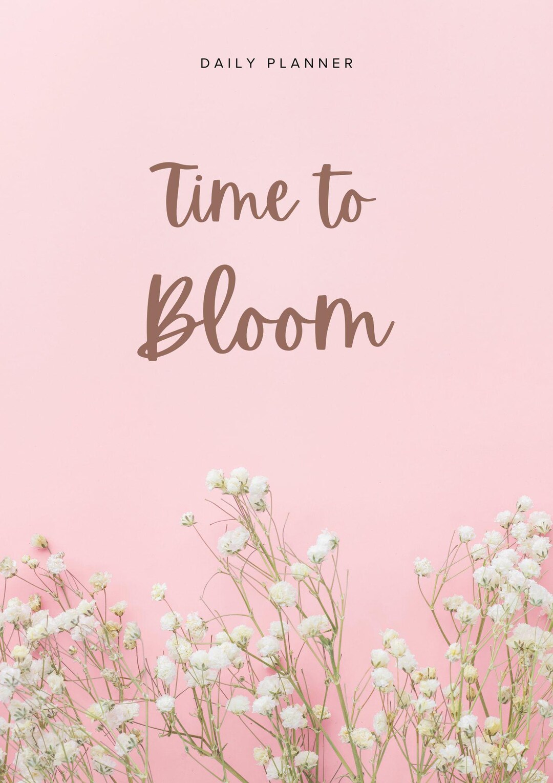 Pink Aesthetic Daily Planner | Printable Planner PDF | Minimalist To-do ...