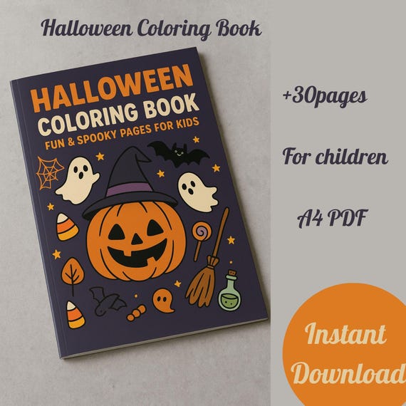 子供向けハロウィンぬり絵ブック 楽しくて不気味なプリント可能な