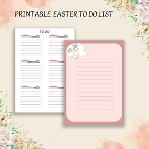 Easter To Do List Printable Easter Planner for Holiday Checklist Spring Planner for Easter Organizer Easter Schedule Digital Download