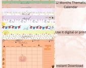 Floral 2025 Calendar Printable: Seasonal Home Office Planner (PDF Download A4 Size)