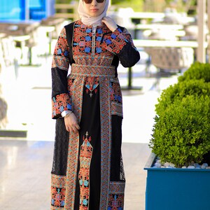 long dress arabic style women Amazing Snazzy Arabic Abaya Dress Eid Jalabiya Kaftan Dresses Women Dubai Abaya Turkey Floral Printed Loose Muslim Hijab Dresses, Women's, Size: Small