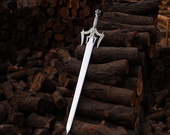 Handmade High Carbon Steel Authentic Hand-Forged Viking Sword Replica - Norse Collectors Blade with Leather-Wrapped Handle - Limited Edition