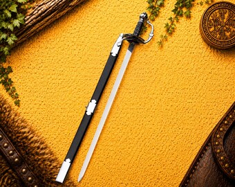 Handmade Zorro Rapier Sword, Movie Replica, Stainless Steel with Scabbard