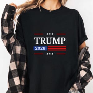Donald Trump 2028 President PNG, American Flag Pro Trump Sublimation, Vintage Republican Design, Patriotic Political Shirt PNG