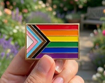 Épinglette en acrylique drapeau LGBT, insigne de fierté arc-en-ciel, accessoires pour l'égalité LGBTQ, joli cadeau de fierté pour les amateurs de chapeaux et de vestes à dos