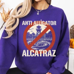 Anti Alligator PNG, Alcatraz Gator Enforcement PNG, N.I.C.E Prison Squad Design, Vintage Funny Shirt Clipart, Sublimation Tee File