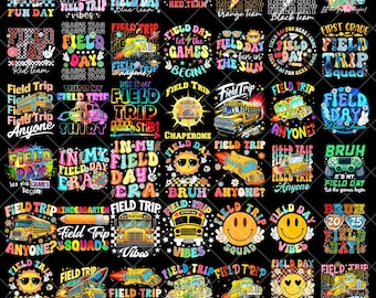 60+ Designs Field Trip Anyone Bundle, Field Day 2025 Png, School Bus Png, School Life Png, Happy Last Day Of School Png, Field Trip Squad