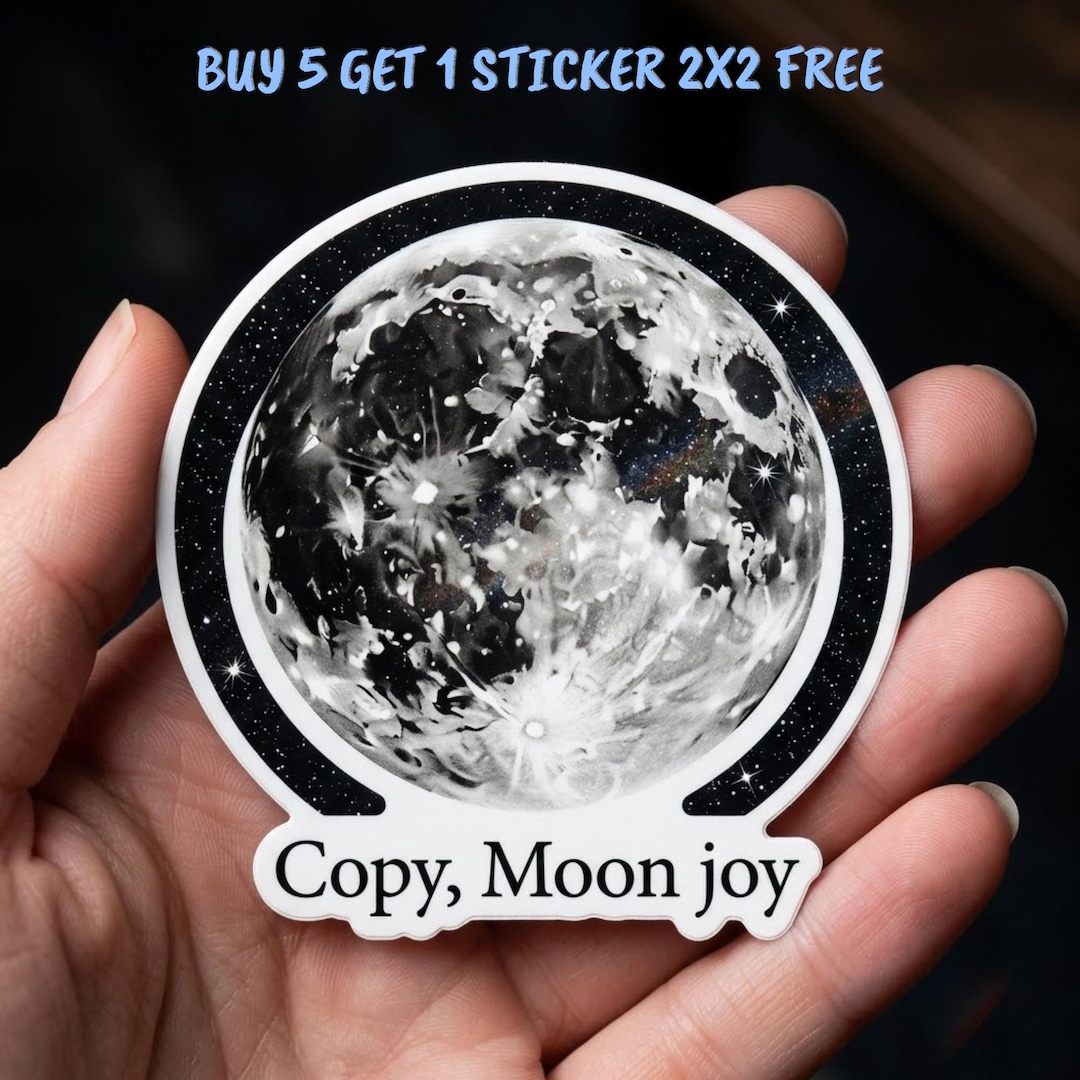 Copy Moon Joy Sticker, Artemis II Moon Mission Decal, NASA Vinyl ...