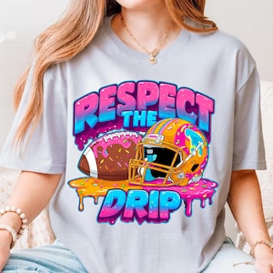 Football Drip Ice Cream Dripping Respect The Drip Game Day Png, Respect The Drip Png, Football Mom Png, Game Day Football png