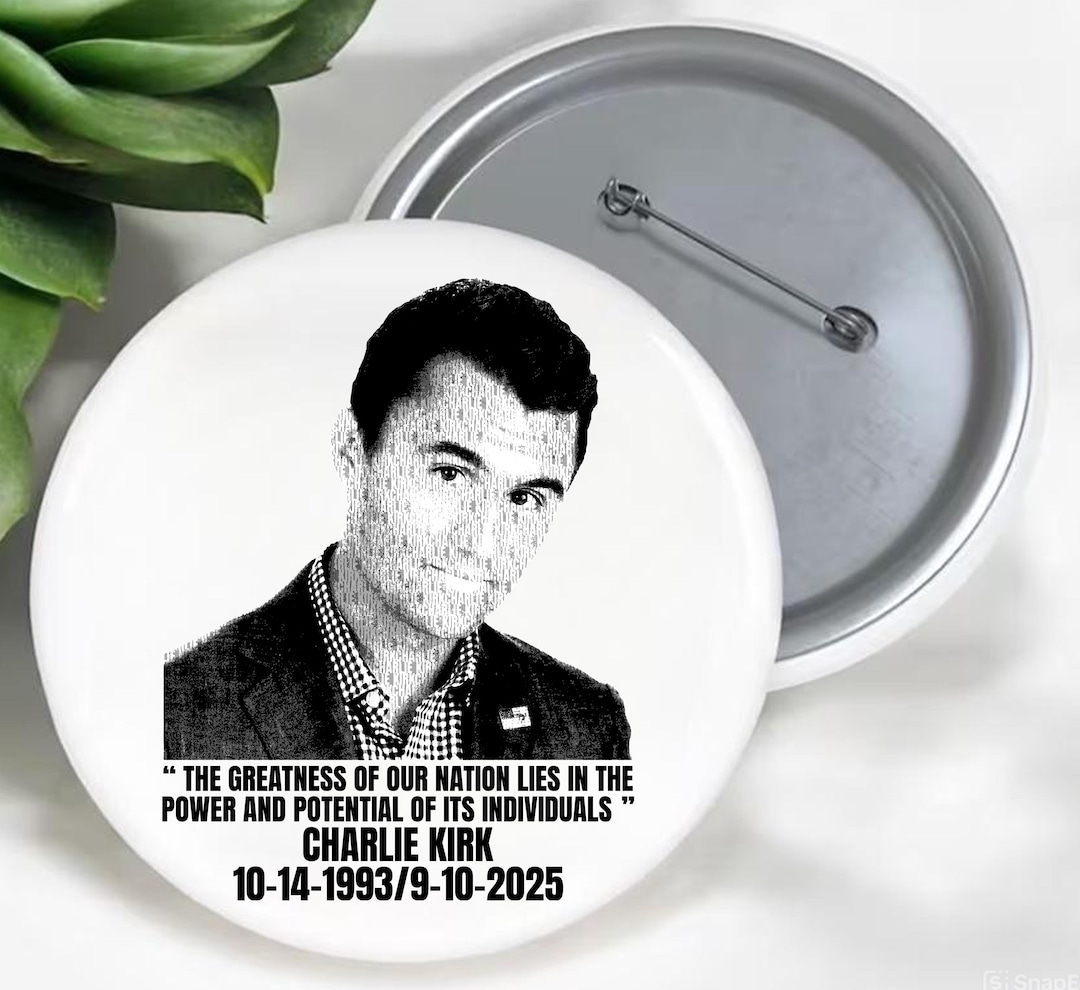 Pin Rip The Pat Charlie Kirk Memorial Pin Button, RIP Tribute Badge, Patriotic ...