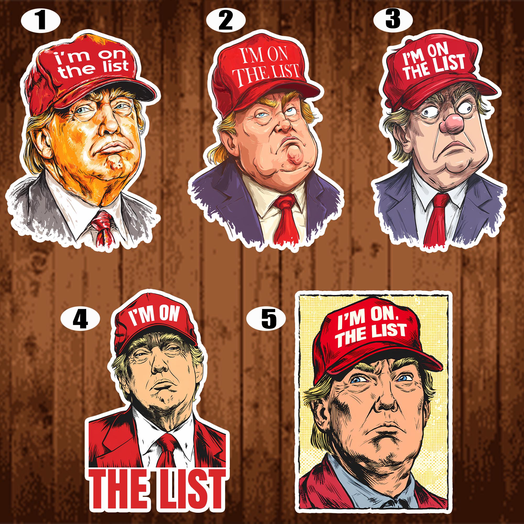 Anti Trump Stickers, Jeffrey Epstein Trump "Yeah he's on the list" Anti-Trump Epstein Files Conspiracy Anti-Fascist Anti-Republican Sticker