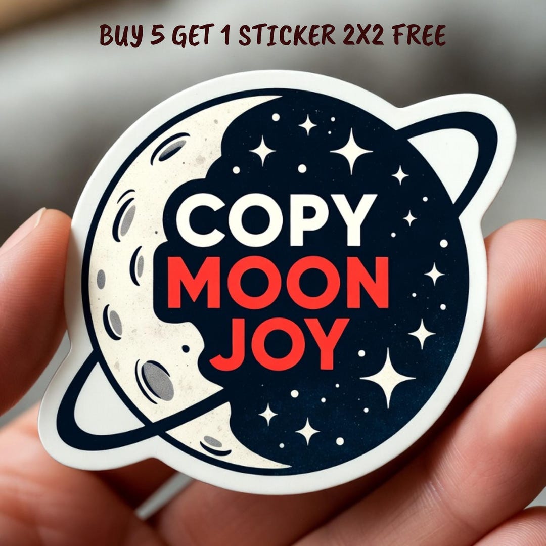 Copy Moon Joy Sticker, Artemis II Moon Mission Decal, NASA Vinyl ...