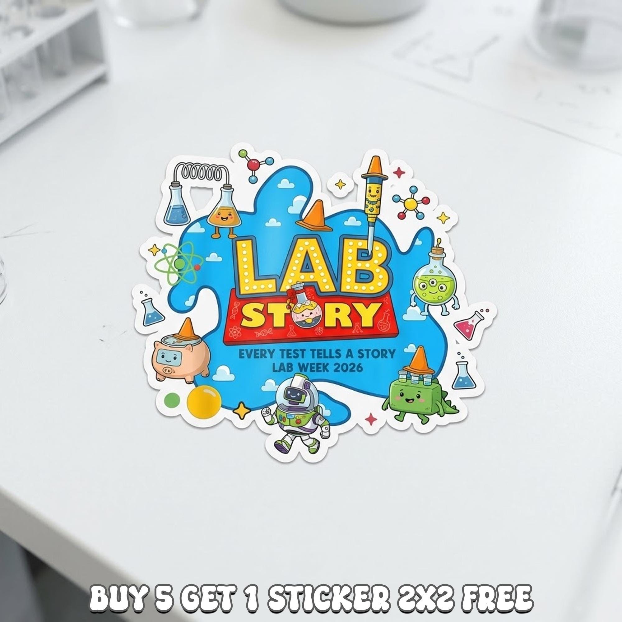 Fictional Lab Label Lab Story Sticker – Funny Science Decals for Techs (lab Week 2026) - Etsy