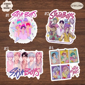 Kpop Demon Hunter Saja Boys Stickers|Saja Boys Stickers| Huntrix Kpop Demon Hunters Sticker|Rumi| CuteLaptop|Phone|Waterbottle|Vinyl Sticker