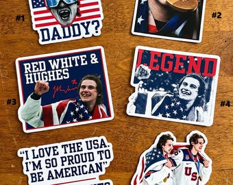Jack Hughes USA Hockey Golden Goal 2026 Hockey Sticker, Gift For Fan Car Magnet