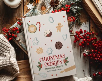 Christmas Baking Recipe Book, Personalized Holiday Cookie Baking Cookbook, Custom Winter Baker Journal, Family Kitchen Heirloom Notebook