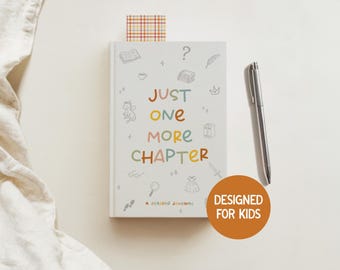 Colorful Reading Journal for Kids, Ages 6-12, Book Review Notebook, Children's Reader Tracker, Gender Neutral Book Lover Gift Library