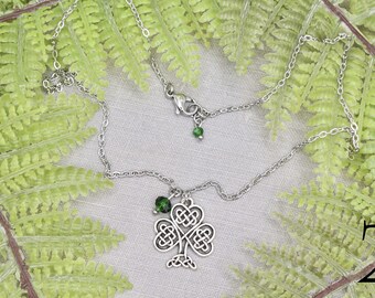 Irish Celtic St Patrick's Day CHOOSE Green Love Charm Necklace