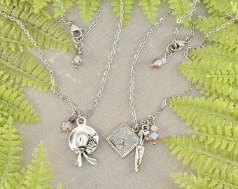 Anne Diana of Green Gables Friendship Friends Necklace Set
