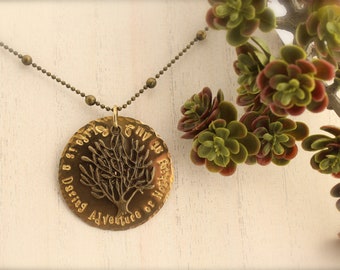 Tree Life is a Daring Adventure Charm Necklace