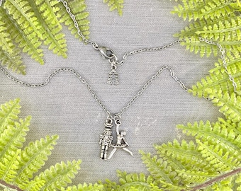 Nutcracker Ballet Charm Necklace - Ballerina, Christmas Tree