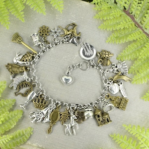 Snow White Dwarves Brothers Grimm Inspired Classic Children's Story Charm Bracelet image 1