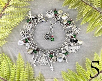 A Christmas Carol Scrooge CHOOSE Dickens Inspired Christmas Vintage Charm Bracelet