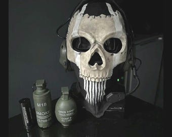 Máscara inspirada en Ghost para cosplay de Call of Duty MW2-MW3