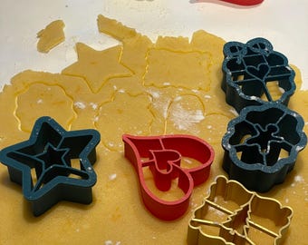 Linzer Cookie Cutter Set | 3D Printed Food Safe PLA, Holiday Baking