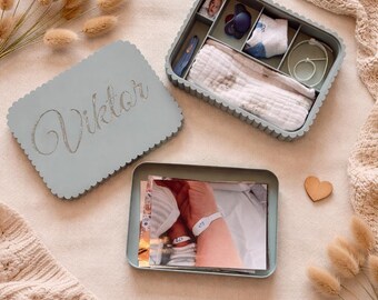 Personalized Baby Memory Box | Custom Name Keepsake, Nursery Decor, Babyshower gift