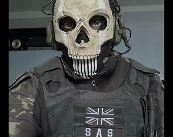 Máscara inspirada en Ghost para cosplay de Call of Duty MW2-MW3