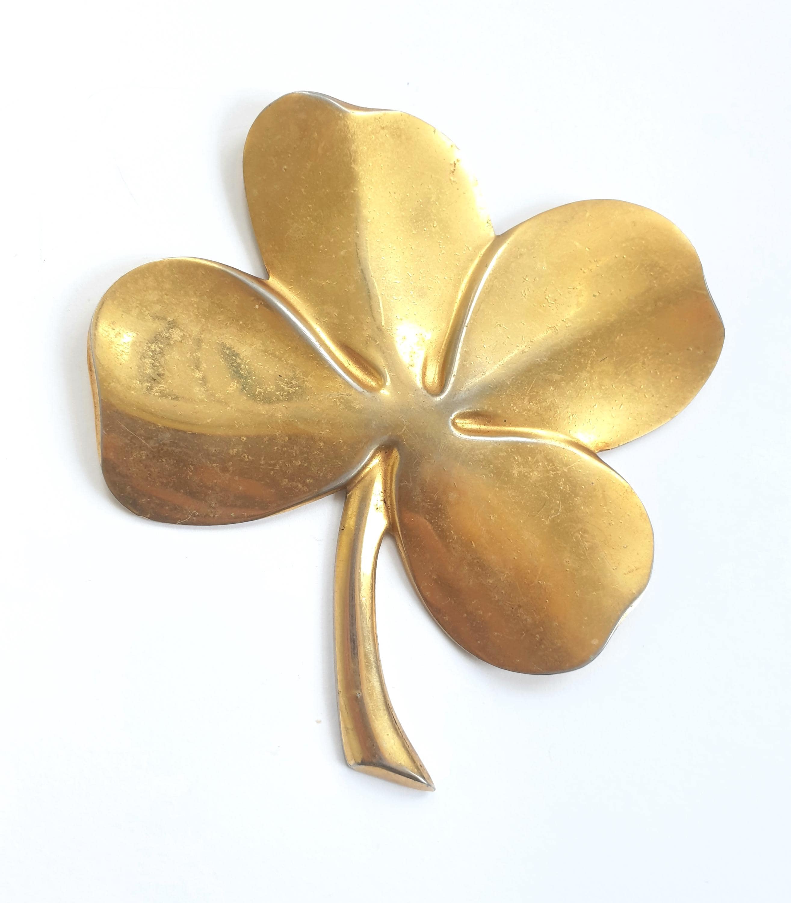 24KGold Platedラッキーペニービンテージ80sティー & マーカー Vintage - 24k Gold Plated, Four Leaf Clover, Gerity Paperweight