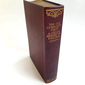Vintage - Charles Dickens, The Old Curiosity Shop, Storia d&#39;Inghilterra per bambini, illustrato da Phiz, libro con copertina rigida, anni &#39;30