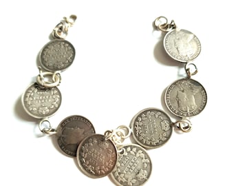 1947年カナダ5セント硬貨ジョージ6世メープルリーフスターカナディアン