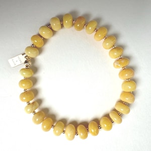 Yellow Opal Bracelet, Yellow Beaded Bracelet, Stretch Bracelet, Summer Stretch Bracelet, Handmade Opal Bracelet, from Hope and Raye