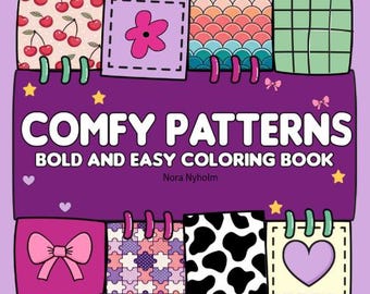 Livre de coloriage audacieux et facile à colorier Comfy Patterns