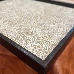 Decorative Leather Tray, embossed, Mother’s Day gift, father day gift, birthday, bespoke, home goods, design, decor, gift, elegant unique