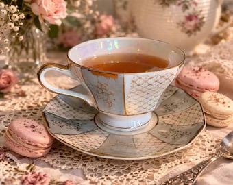 Vintage Japan Lustreware Teacup & Saucer Set