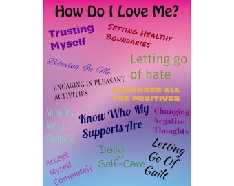 Inspirational, Self-Love, Affirmation Posters - Self-Love & Positivity Wall Art for Home Decor, Mindfulness, Encouragement, Gift Ideas